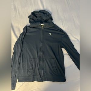 navy abercrombie zip up hoodie